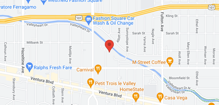 map of 4454 Ventura Canyon Sherman Oaks, CA 91423